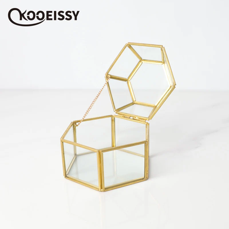Glass Box Golden Transparent Jewelry Box Unique Wedding Decoration Home Decoration Geometric Ring Necklace Storage Box
Glass Box Golden Transparent Jewelry Box Unique Wedding Decoration Home Decoration Geometric Ring Necklace Storage Box