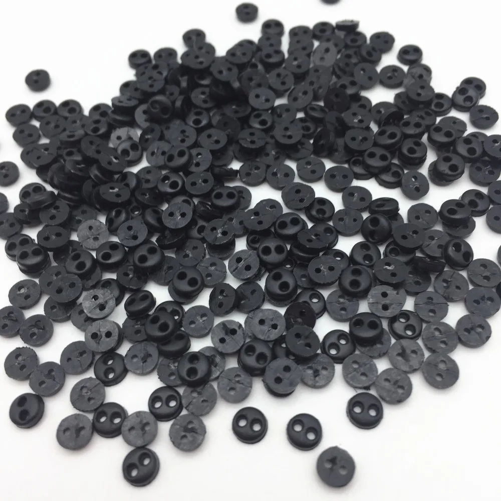 500pcs Black 4mm Tiny Mini Buttons Plastic Round 2 Holes Doll Clothing Button Embellishments DIY Sewing Scrapbooking Accessory
500pcs Black 4mm Tiny Mini Buttons Plastic Round 2 Holes Doll Clothing Button Embellishments DIY Sewing Scrapbooking Accessory