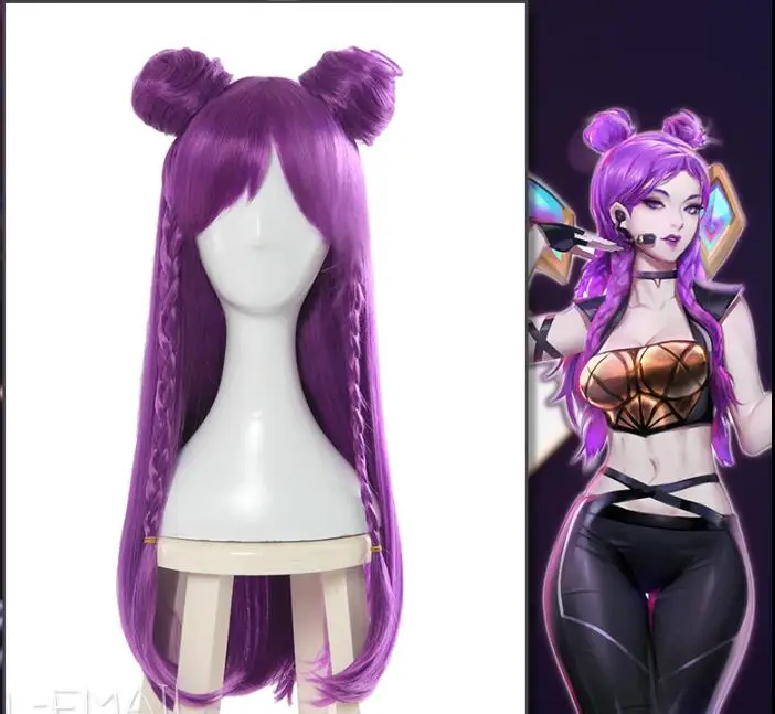 LOL K/DA Cosplay Hair Kaisa Cosplay Headwear Game LOL KDA 80CM Long Purple Heat Resistant Synthetic Hair Perucas
LOL K/DA Cosplay Hair Kaisa Cosplay Headwear Game LOL KDA 80CM Long Purple Heat Resistant Synthetic Hair Perucas