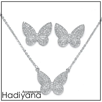 Hadiyana Elegant Butterfly Pendant Jewelry Set For Young Woman Gift Hotsale Mexico Fashion Jewelry With Sparkling Zirconia CN294
Hadiyana Elegant Butterfly Pendant Jewelry Set For Young Woman Gift Hotsale Mexico Fashion Jewelry With Sparkling Zirconia CN294