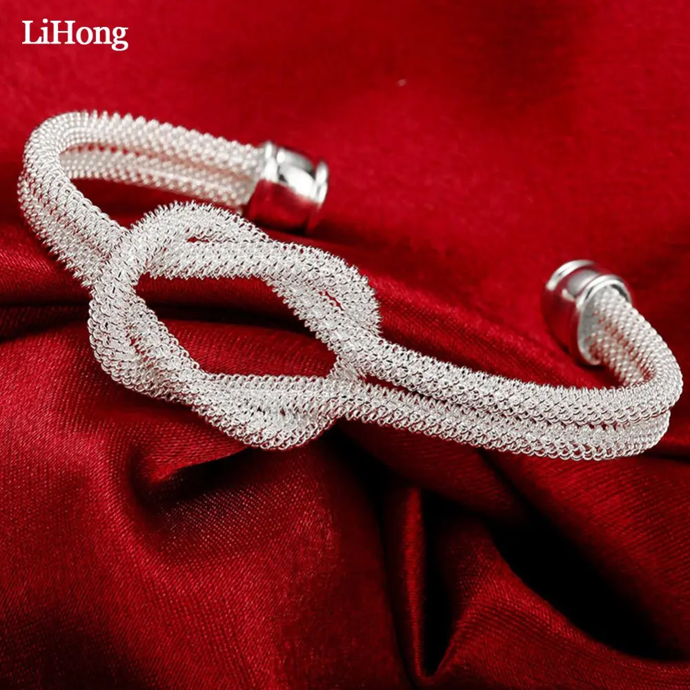 925 sterling silver Female Charms Bangle Knotted Web Net Diameter 7cm Net Bracelet Jewelry Gift
925 sterling silver Female Charms Bangle Knotted Web Net Diameter 7cm Net Bracelet Jewelry Gift