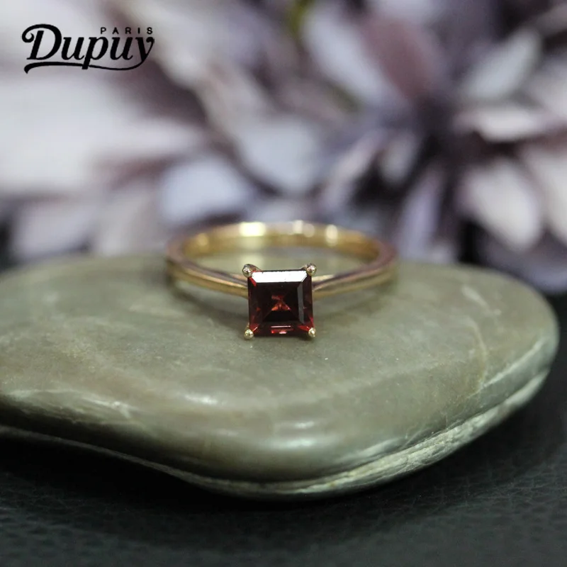 Dupuy Women Natural Red Garnet Ring Classic 14K Rose Gold Engagement Ring Square Fashion Prong Setting Wedding Bands D180349
Dupuy Women Natural Red Garnet Ring Classic 14K Rose Gold Engagement Ring Square Fashion Prong Setting Wedding Bands D180349