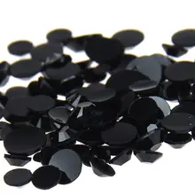 1000 個 2-5 ミリメートル黒色樹脂ラインストーンラウンドヒラタ以外のホットフィックスダイヤモンドアップリケクラフト生地結婚式ドレス(China)