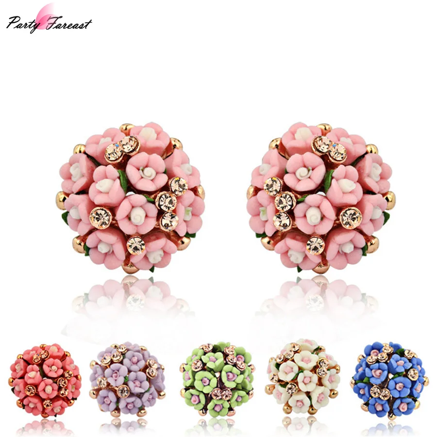 Round Stud Earrings For Women Luxury Crystal Double Imitation Alloy Stud Earrings Women Ceramic Flowers Earrings 2018
Round Stud Earrings For Women Luxury Crystal Double Imitation Alloy Stud Earrings Women Ceramic Flowers Earrings 2018