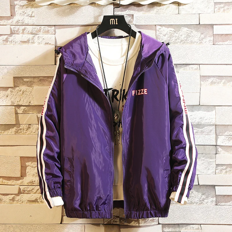 2019 Spring Casual Hoodies Jackets Men Polyester Striped Long Sleeve Standard Zipper Black Purple Casual Coat Jacket Fashion CJW
2019 Spring Casual Hoodies Jackets Men Polyester Striped Long Sleeve Standard Zipper Black Purple Casual Coat Jacket Fashion CJW
