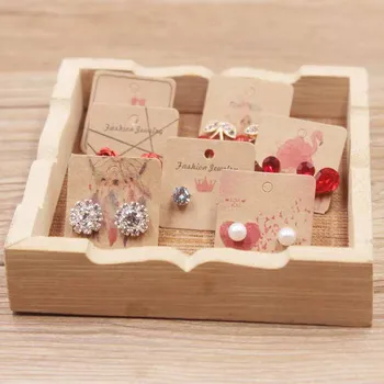 100pcs vintage kraft jewelry stud earring paper package tag card DIY handmade Dremacatcher/flower/romatic heart earring card
100pcs vintage kraft jewelry stud earring paper package tag card DIY handmade Dremacatcher/flower/romatic heart earring card