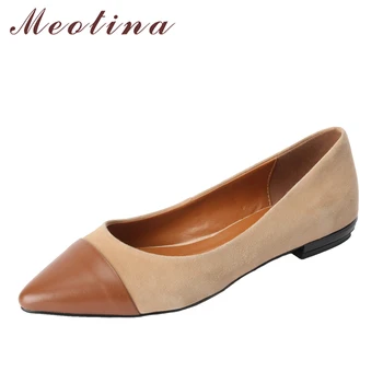 Meotina Genuine Leather Women Flat Shoes Pointed Toe Boat Shoes Cow Leather Ladies Flats 2018 New Mixed Color Ballet Shoes Grey
Meotina Genuine Leather Women Flat Shoes Pointed Toe Boat Shoes Cow Leather Ladies Flats 2018 New Mixed Color Ballet Shoes Grey