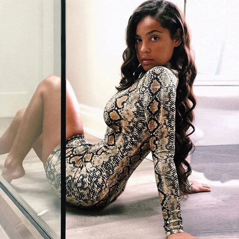 strechy snakeskin long sleeve mini dress 2019 summer autumn women snake skin print sexy bodycon party dresses
strechy snakeskin long sleeve mini dress 2019 summer autumn women snake skin print sexy bodycon party dresses
