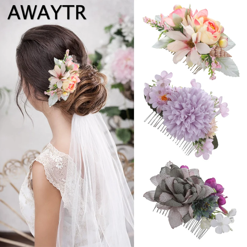 AWAYTR New Boho Flower Hair Comb For Women Headband Bride Wedding Hair Accessories Floral Crown Bridal Headpiece
AWAYTR New Boho Flower Hair Comb For Women Headband Bride Wedding Hair Accessories Floral Crown Bridal Headpiece
