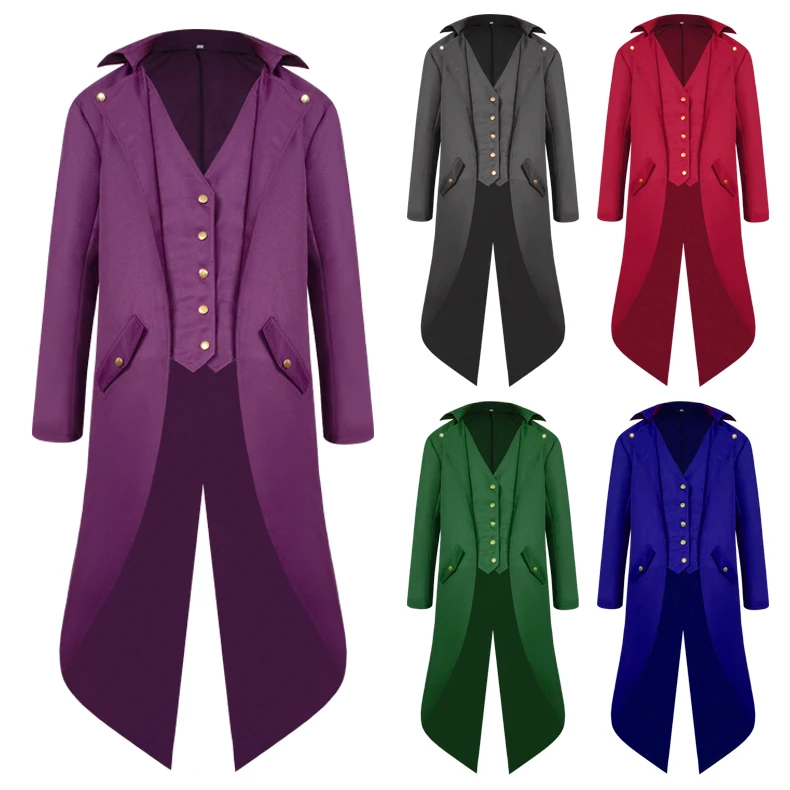 Man Medieval Long Jacket Adult Gothic Costume Long Swallowtail Full Dress Daily Coat Man Outfit Halloween Cosplay Costumes
Man Medieval Long Jacket Adult Gothic Costume Long Swallowtail Full Dress Daily Coat Man Outfit Halloween Cosplay Costumes