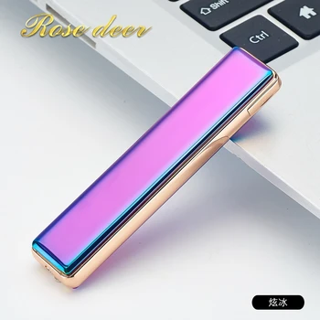 Portable mini safe USB rechargeable electronic cigarette lighter Pure color strip metal lighters can replace the heating wire
Portable mini safe USB rechargeable electronic cigarette lighter Pure color strip metal lighters can replace the heating wire