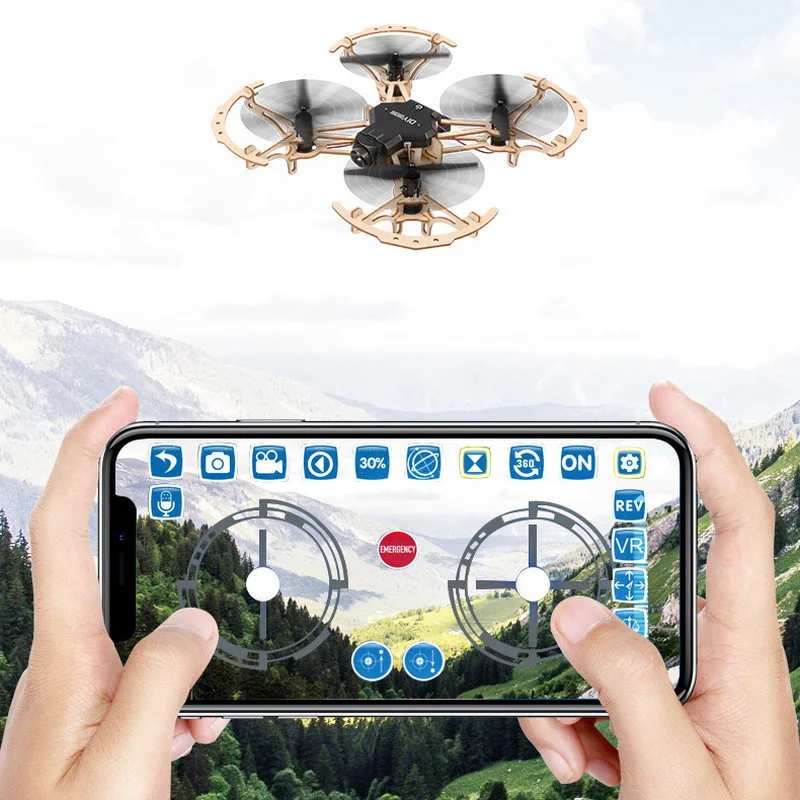 DIY Wooden Drone 720P Camera WiFi FPV Altitude Hold Headless Mode Training Educational RC Quadcopter Drone Toys gift
DIY Wooden Drone 720P Camera WiFi FPV Altitude Hold Headless Mode Training Educational RC Quadcopter Drone Toys gift