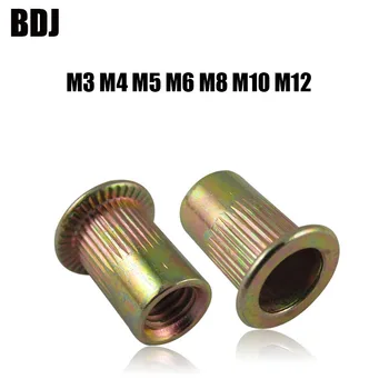 40Pcs M3 M4 M5 M6 M8 M10 M12 Zinc Plated Carbon Steel Knurled Nuts Rivnut Flat Head Threaded Rivet Insert Nutsert Cap Rivet Nut
40Pcs M3 M4 M5 M6 M8 M10 M12 Zinc Plated Carbon Steel Knurled Nuts Rivnut Flat Head Threaded Rivet Insert Nutsert Cap Rivet Nut