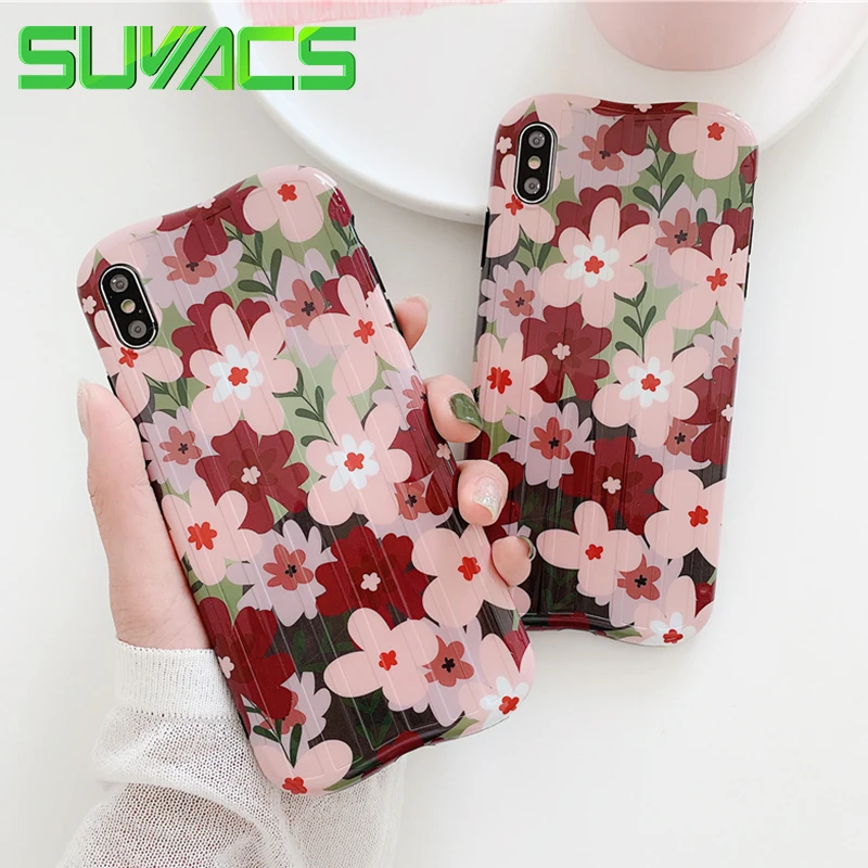 SUYACS Cute Flower Case For iPhone XR 7 X Cover For iPhone XS Max 6S 7 Soft IMD Uneven Surface Wavy Edge Full Body Phone Shell
SUYACS Cute Flower Case For iPhone XR 7 X Cover For iPhone XS Max 6S 7 Soft IMD Uneven Surface Wavy Edge Full Body Phone Shell