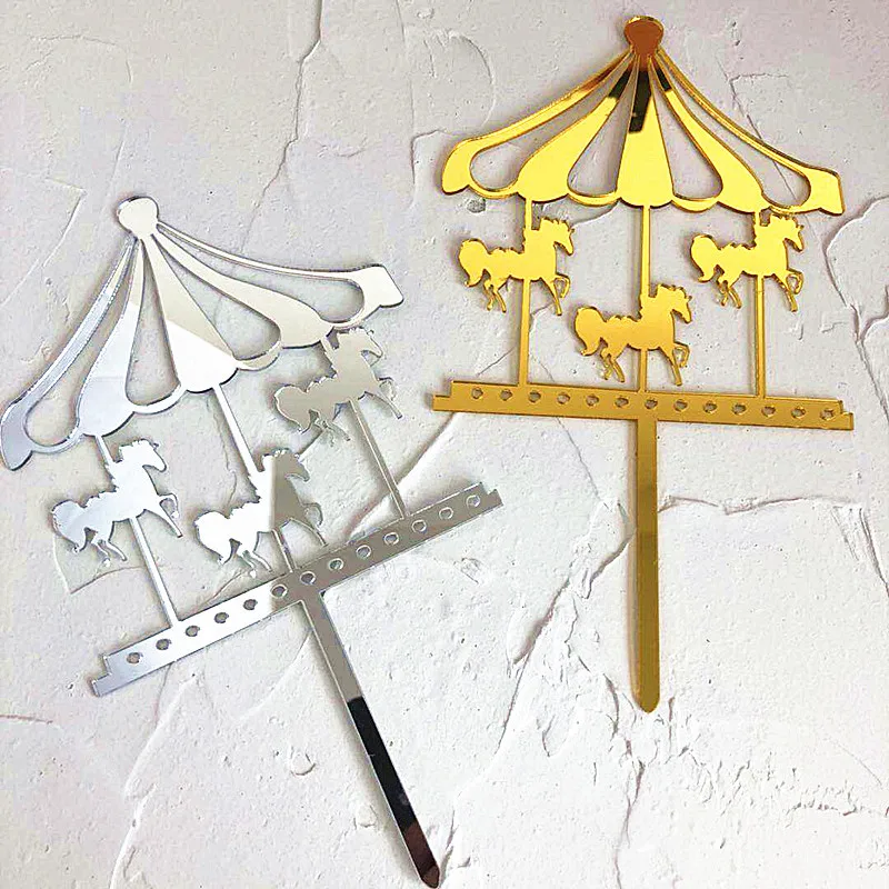Golden Silver Carousel Acrylic Cake Topper Happy Birthday Party Cake Decoration Party Supplies Baking Wedding Party Supplies
Golden Silver Carousel Acrylic Cake Topper Happy Birthday Party Cake Decoration Party Supplies Baking Wedding Party Supplies