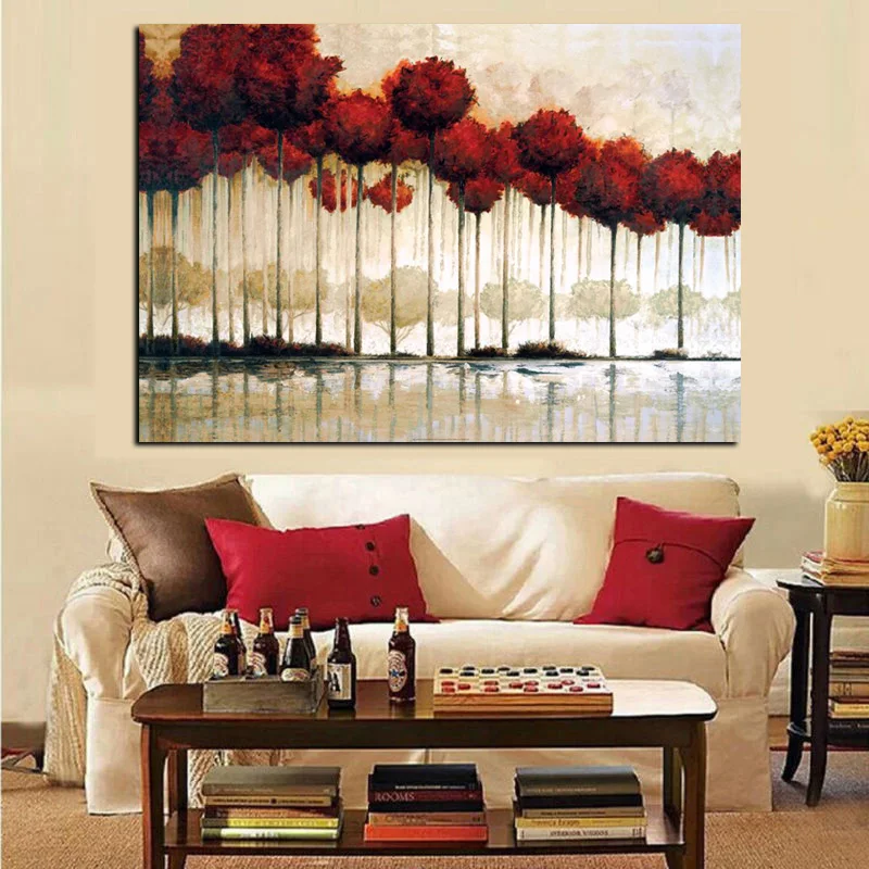 HD Print Modern Red Tree Abstract Oil Painting on Canvas Landscape Cuadros Art Wall Poster Sofa Wall Picture for Living Room
HD Print Modern Red Tree Abstract Oil Painting on Canvas Landscape Cuadros Art Wall Poster Sofa Wall Picture for Living Room