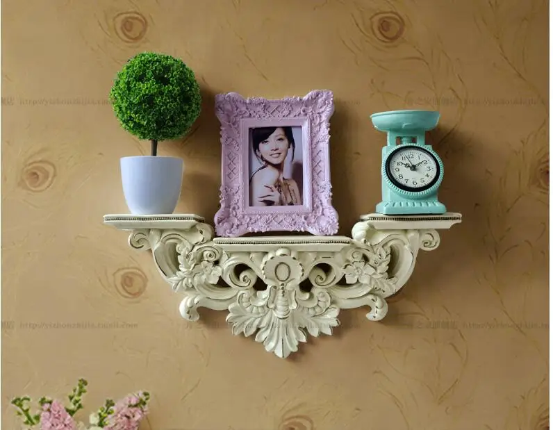 European-style resin decorative shelf creative household bathroom wall furniture a word carved decoration
European-style resin decorative shelf creative household bathroom wall furniture a word carved decoration