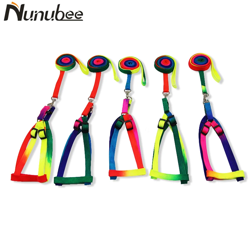 Nunubee Adjustable Rainbow color Dog Leash Small Pet Dogs Nylon Puppy Walk Out Pet Chest Harness Leash Lead For Dog
Nunubee Adjustable Rainbow color Dog Leash Small Pet Dogs Nylon Puppy Walk Out Pet Chest Harness Leash Lead For Dog