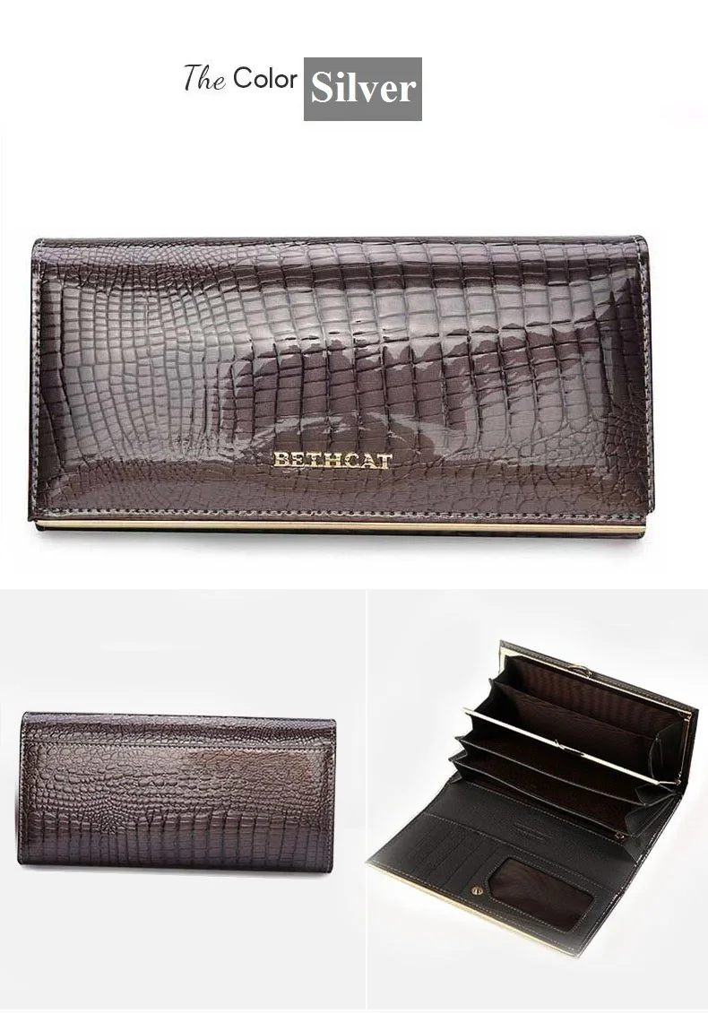 Women Wallets Brand Design High Quality Leather Wallet Female Hasp Fashion Dollar Price Alligator Long Women Wallets And Purses14 - 1