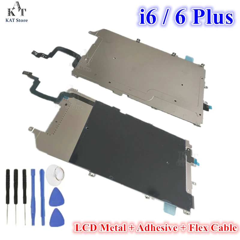 5Pcs LCD Screen Back Metal Plate with Home Button Extend Flex Cable Preinstalled Replacment for iPhone 6 6 Plus 4.7" 5.5" +Tools
5Pcs LCD Screen Back Metal Plate with Home Button Extend Flex Cable Preinstalled Replacment for iPhone 6 6 Plus 4.7" 5.5" +Tools