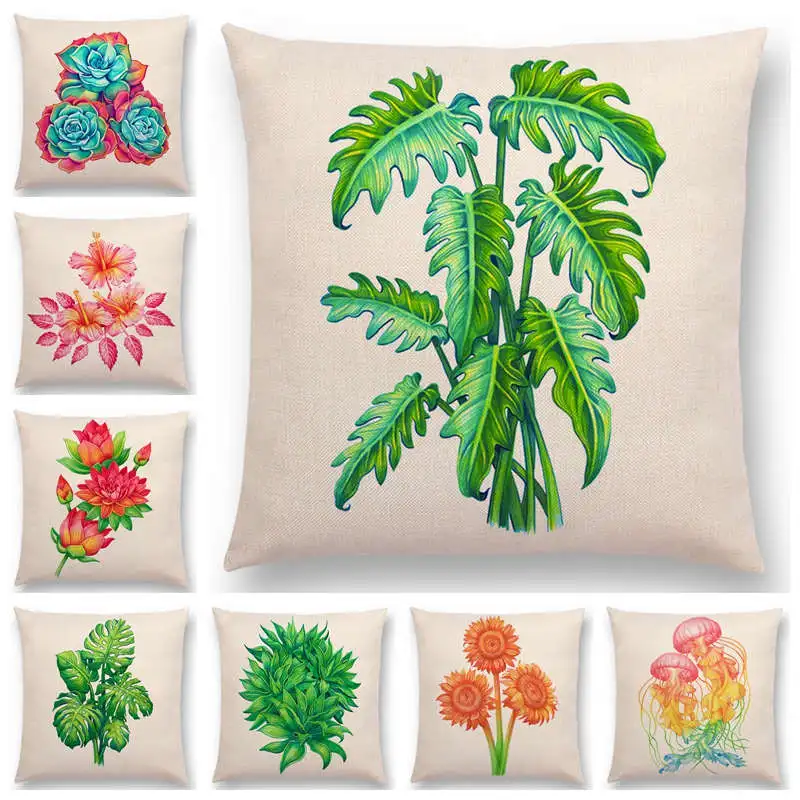 Hot Sale Watercolor Plants Hibiscus Agave Monstera Philodendron Peony Phoenix Palm Lotus Fern Flowers Cushion Cover Pillow Case
Hot Sale Watercolor Plants Hibiscus Agave Monstera Philodendron Peony Phoenix Palm Lotus Fern Flowers Cushion Cover Pillow Case