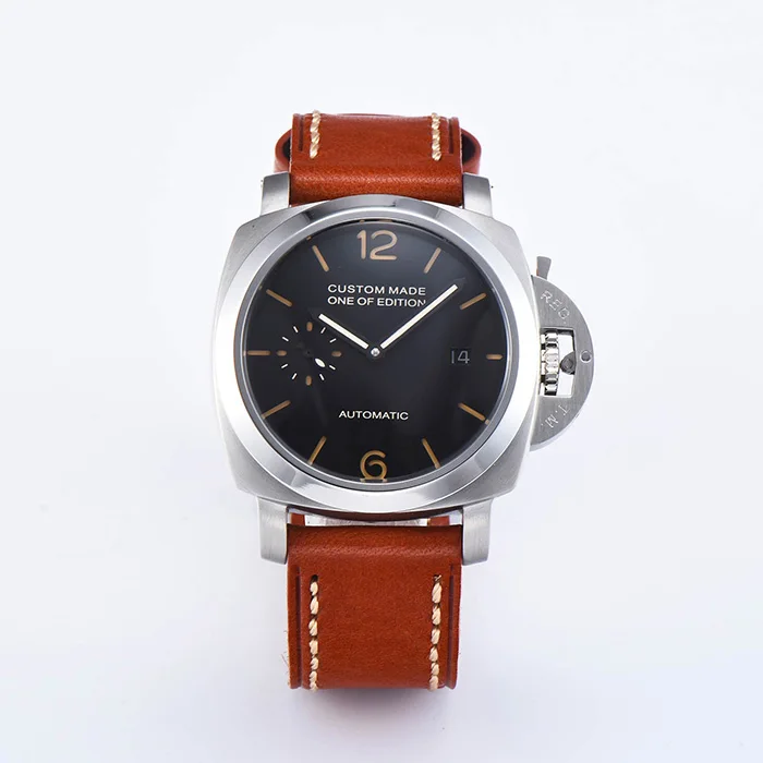 PARNIS 42mm automatic movement men's watch high quality brown leather strap brushed silver 316L stainless steel case HZ-1
PARNIS 42mm automatic movement men's watch high quality brown leather strap brushed silver 316L stainless steel case HZ-1