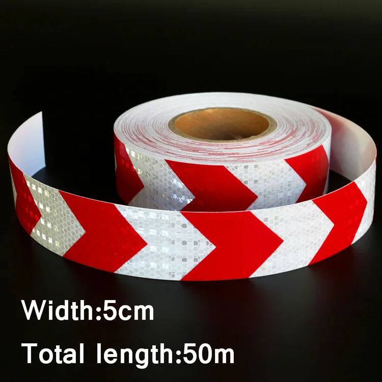 50mx5cm Red&White Arrow Reflective Strips Glue Stickers For Car-Styling Motorcycle Automobiles Decoration Safety Warning Tape
50mx5cm Red&White Arrow Reflective Strips Glue Stickers For Car-Styling Motorcycle Automobiles Decoration Safety Warning Tape