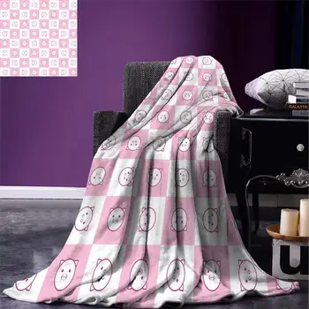 Checkered Throw Blanket Squares with Funny Happy Piggy Faces Kids Girls Children Pattern Home Blanket
Checkered Throw Blanket Squares with Funny Happy Piggy Faces Kids Girls Children Pattern Home Blanket