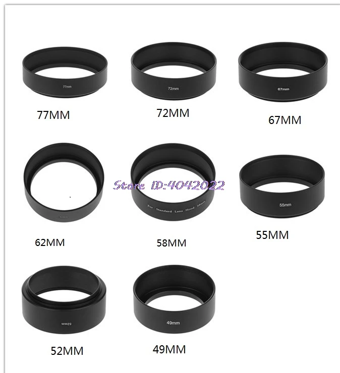 Universal 49mm/52mm/55mm/58mm/62mm/67mm/72mm/77mm Long Focus Lens Hood Screw-In Mount For Canon DSLR SLR Camera
Universal 49mm/52mm/55mm/58mm/62mm/67mm/72mm/77mm Long Focus Lens Hood Screw-In Mount For Canon DSLR SLR Camera
