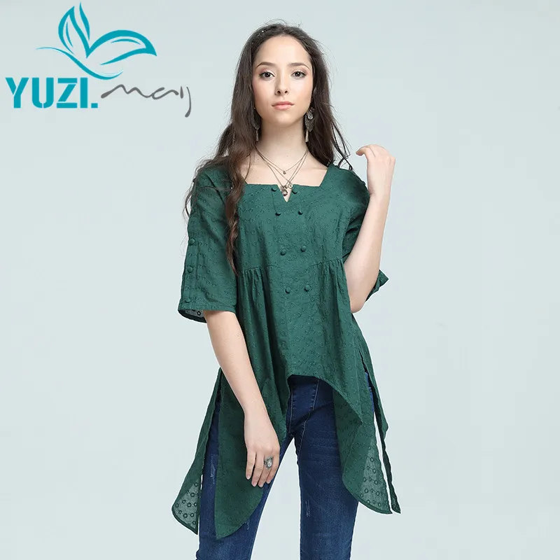 Shirt Women 2017 Yuzi.may Boho New Cotton Polyester Blouse Square Collar Flower Embroidery Asymmetrical Blusas Feminina B9220
Shirt Women 2017 Yuzi.may Boho New Cotton Polyester Blouse Square Collar Flower Embroidery Asymmetrical Blusas Feminina B9220