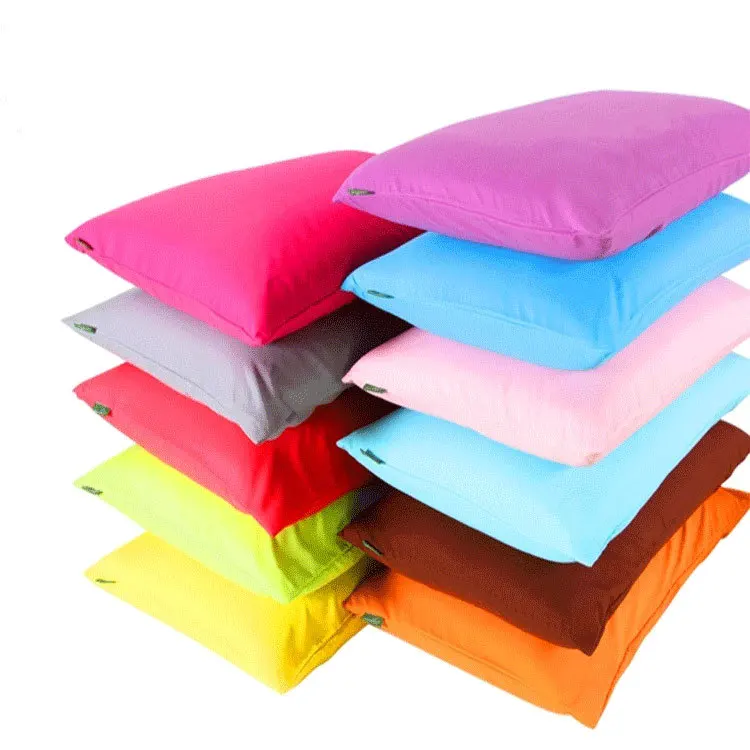

1 Pair/2pcs 100% Polyester Pillowcase Soild Pillow Cases Fronha Decorative Plain Pillow Cover Cheap But Good Quality Pillow Case