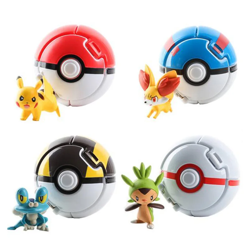 2019 New 1 or 4pcs Pokeball Go Toys Pocket Monster Explosion Pokeball Pikachu Super Master Model Figure Toys for Kids Party Gift
2019 New 1 or 4pcs Pokeball Go Toys Pocket Monster Explosion Pokeball Pikachu Super Master Model Figure Toys for Kids Party Gift