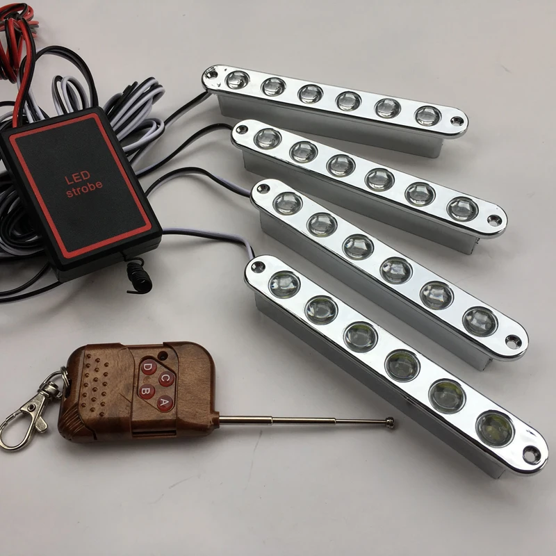 4x6 led RF дистанционный автомобильный предупреждающий свет бар DRL