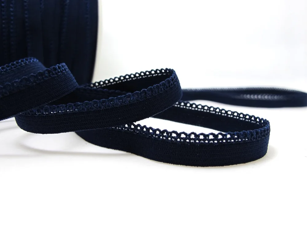 CLEARANCE|8 Yards 9mm Navy Picot Edge Decorative Pattern Lingerie Elastic|HeadbandSkinny Narrow Stretch|EL50
CLEARANCE|8 Yards 9mm Navy Picot Edge Decorative Pattern Lingerie Elastic|HeadbandSkinny Narrow Stretch|EL50