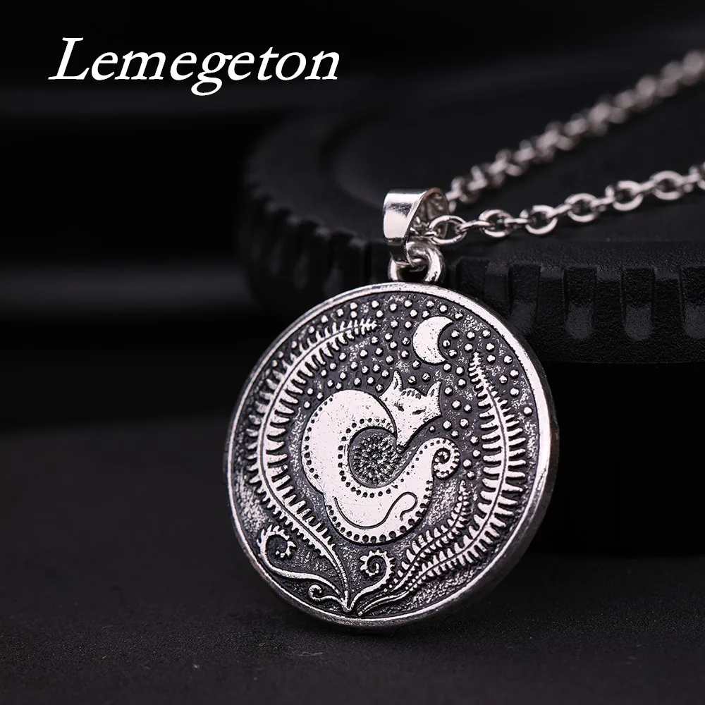 Lemegeton Sleeping Fox Brushwood Moon Star Viking Vintage Talisman Antique Silver Charms for Necklaces & Pendants Men's Jewelry
Lemegeton Sleeping Fox Brushwood Moon Star Viking Vintage Talisman Antique Silver Charms for Necklaces & Pendants Men's Jewelry