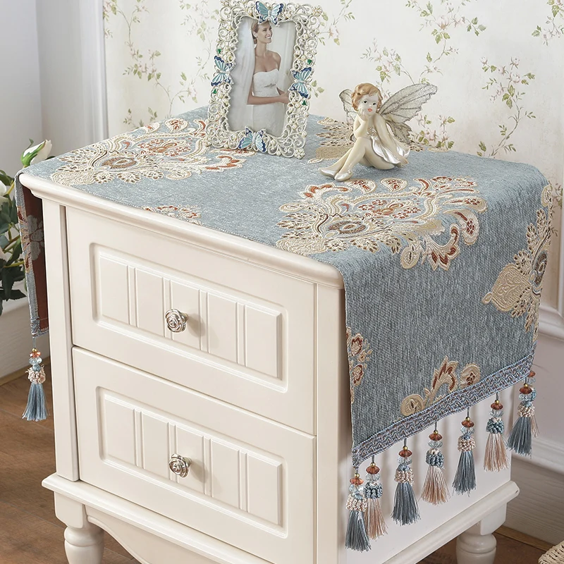 New European cotton&linen jacquard table mat cover runner tassel lace Runner rectangle cabinet home Dec wholesale FG1144
New European cotton&linen jacquard table mat cover runner tassel lace Runner rectangle cabinet home Dec wholesale FG1144