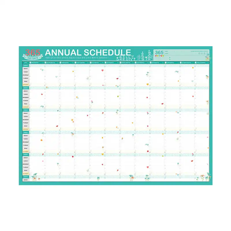 プランナー 365 日カレンダー計画帳かわいい漫画紙のアイデア計画帳かわいい文具 学校事務用品アジェンダ 18 365日カレンダー カレンダー学校日カレンダー Gooum