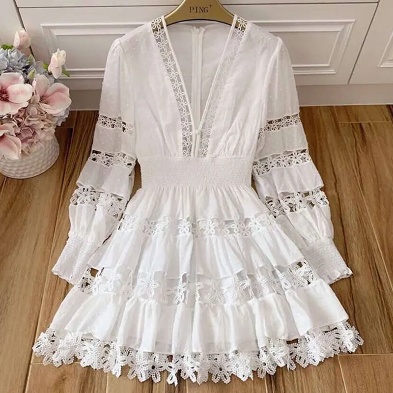 Red RoosaRosee Summer Sexy V Neck Hollow Out Floral Crochet White Cotton Short Mini Dress Women Party Dresses Vestido Robe Femme
Red RoosaRosee Summer Sexy V Neck Hollow Out Floral Crochet White Cotton Short Mini Dress Women Party Dresses Vestido Robe Femme