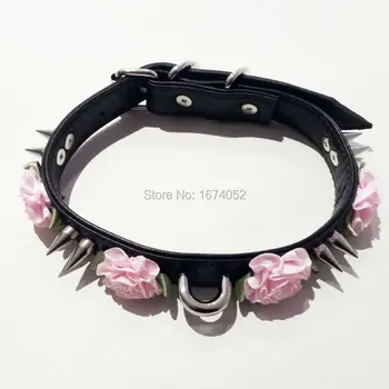 Women Fashion Leather Necklace, Double Studded Punk Goth Emo Kawaii Double Spikes Choker, Pu Leather Flower Collar Necklace
Women Fashion Leather Necklace, Double Studded Punk Goth Emo Kawaii Double Spikes Choker, Pu Leather Flower Collar Necklace