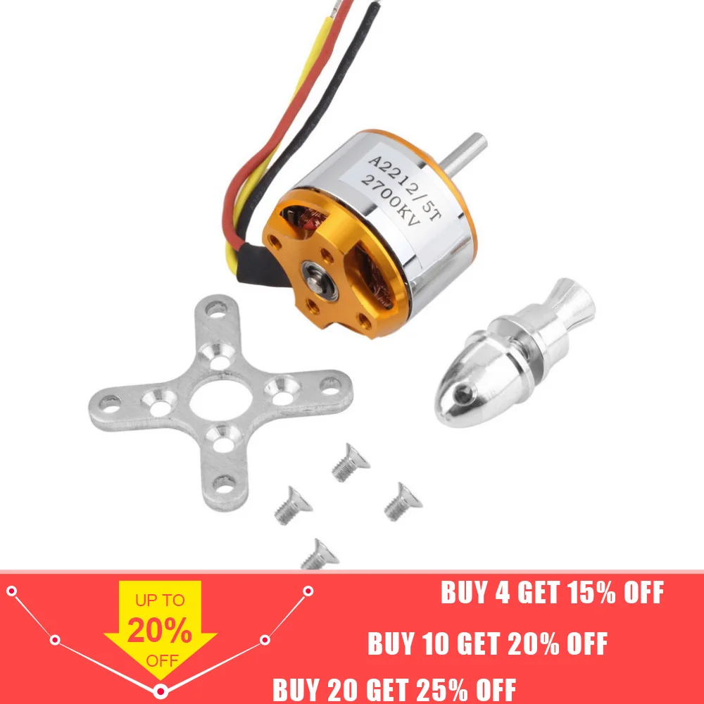 1pcs A2212 Brushless Motor 930KV 1000KV 1400KV 2200KV 2700KV For RC Aircraft Plane Multi-copter Brushless Outrunner Motor
1pcs A2212 Brushless Motor 930KV 1000KV 1400KV 2200KV 2700KV For RC Aircraft Plane Multi-copter Brushless Outrunner Motor