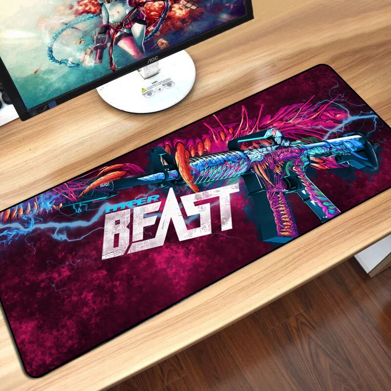 Большой игровой коврик для мыши CS GO Hyper Beast AWP Boyfriend Gifts Gamer большой компьютерный Csgo