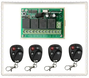 DC12V 4CH 10A Wireless Remote Control Switch System teleswitch 1*Receiver + 4 *Transmitters for Appliances Gate Garage Door
DC12V 4CH 10A Wireless Remote Control Switch System teleswitch 1*Receiver + 4 *Transmitters for Appliances Gate Garage Door