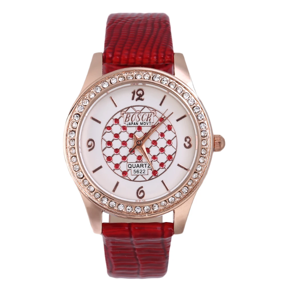 Fashionable Ladies Rhinestone Quartz Movement Dial Wristwatch Leather Band 5662 New Waterproof Ultra-thin Watch Accessory
Fashionable Ladies Rhinestone Quartz Movement Dial Wristwatch Leather Band 5662 New Waterproof Ultra-thin Watch Accessory