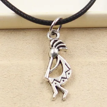 New Fashion Tibetan Silver Color Native Kokopelli Pendant Necklace Charm Black Leather Cord Factory Price Handmade Jewelry
New Fashion Tibetan Silver Color Native Kokopelli Pendant Necklace Charm Black Leather Cord Factory Price Handmade Jewelry