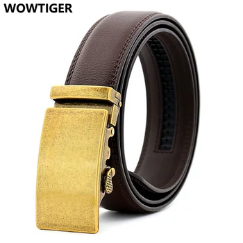 WOWTIGER Male Automatic buckle Leather belt for Men Designers Brand Luxury causal ceinture homme
WOWTIGER Male Automatic buckle Leather belt for Men Designers Brand Luxury causal ceinture homme