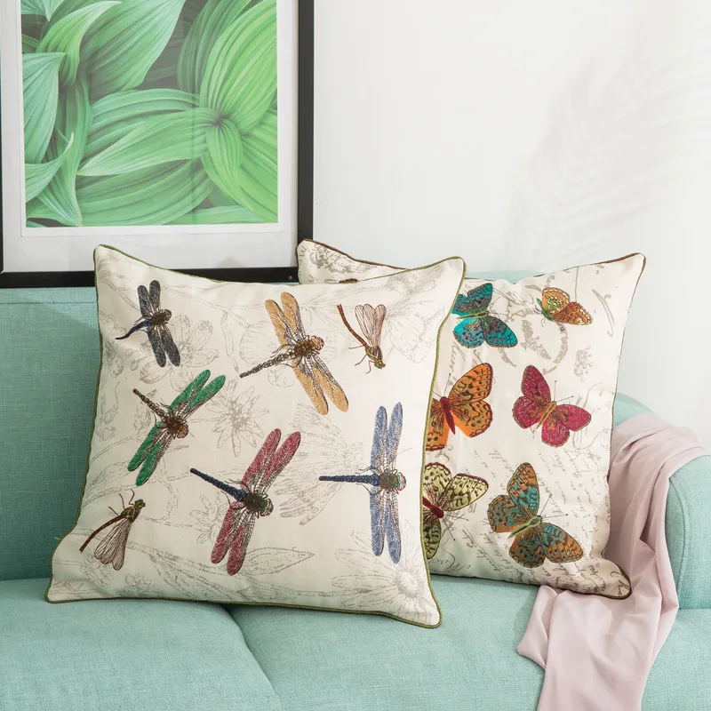 Home Decorative Sofa Throw Pillows American linen printed butterfly embroidery sofa cushion cover Cushion Cover
Home Decorative Sofa Throw Pillows American linen printed butterfly embroidery sofa cushion cover Cushion Cover