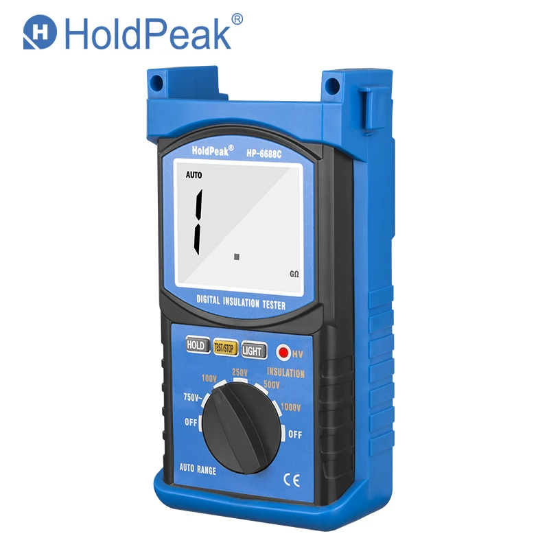 HoldPeak HP-6688C 1000V Digital Insulation Resistance Tester Auto Range Portable Outdoor Dustproof&Dampproof Test Ohm Multimeter
HoldPeak HP-6688C 1000V Digital Insulation Resistance Tester Auto Range Portable Outdoor Dustproof&Dampproof Test Ohm Multimeter