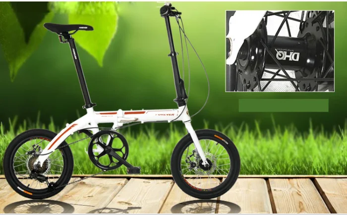 Perfect Folding Bicycle Aluminum Alloy 16 Inch 7 Speed Aluminium Front And Rear Disc Brake 2 Perfect Folding Bicycle Aluminum Alloy 16 Inch 7 Speed Aluminium Front And Rear Disc Brake 2