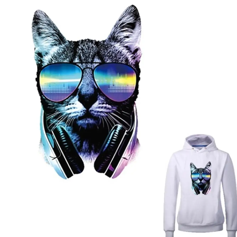 Headphone Cat Heat Transfer Patch Sticker Iron-on Appliques DIY Clothes Decor
Headphone Cat Heat Transfer Patch Sticker Iron-on Appliques DIY Clothes Decor
