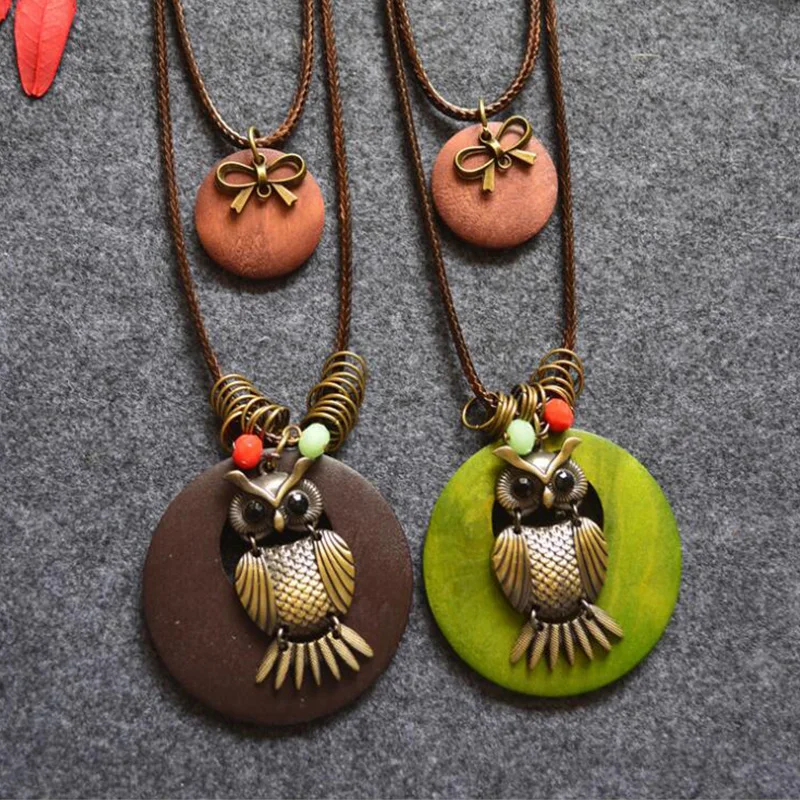 WEIYU Multilayer Sweater Necklace Long Necklace Owl Pendant Necklaces Bowknot Circle Wooden Pendant Necklace Vintage Jewelry
WEIYU Multilayer Sweater Necklace Long Necklace Owl Pendant Necklaces Bowknot Circle Wooden Pendant Necklace Vintage Jewelry